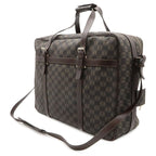 Loewe Repeat Anagram Boston Bag Purse 2-Way Leather Black Brown Silver — view 2
