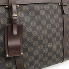 Loewe Repeat Anagram Boston Bag Purse 2-Way Leather Black Brown Silver — view 9