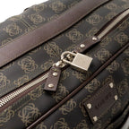 Loewe Repeat Anagram Boston Bag Purse 2-Way Leather Black Brown Silver — view 5