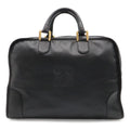 Loewe Amazona 40 Anagram Boston Bag Purse Leather Black Gold