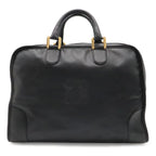 Loewe Amazona 40 Anagram Boston Bag Purse Leather Black Gold