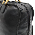 Loewe Amazona 40 Anagram Boston Bag Purse Leather Black Gold — view 4