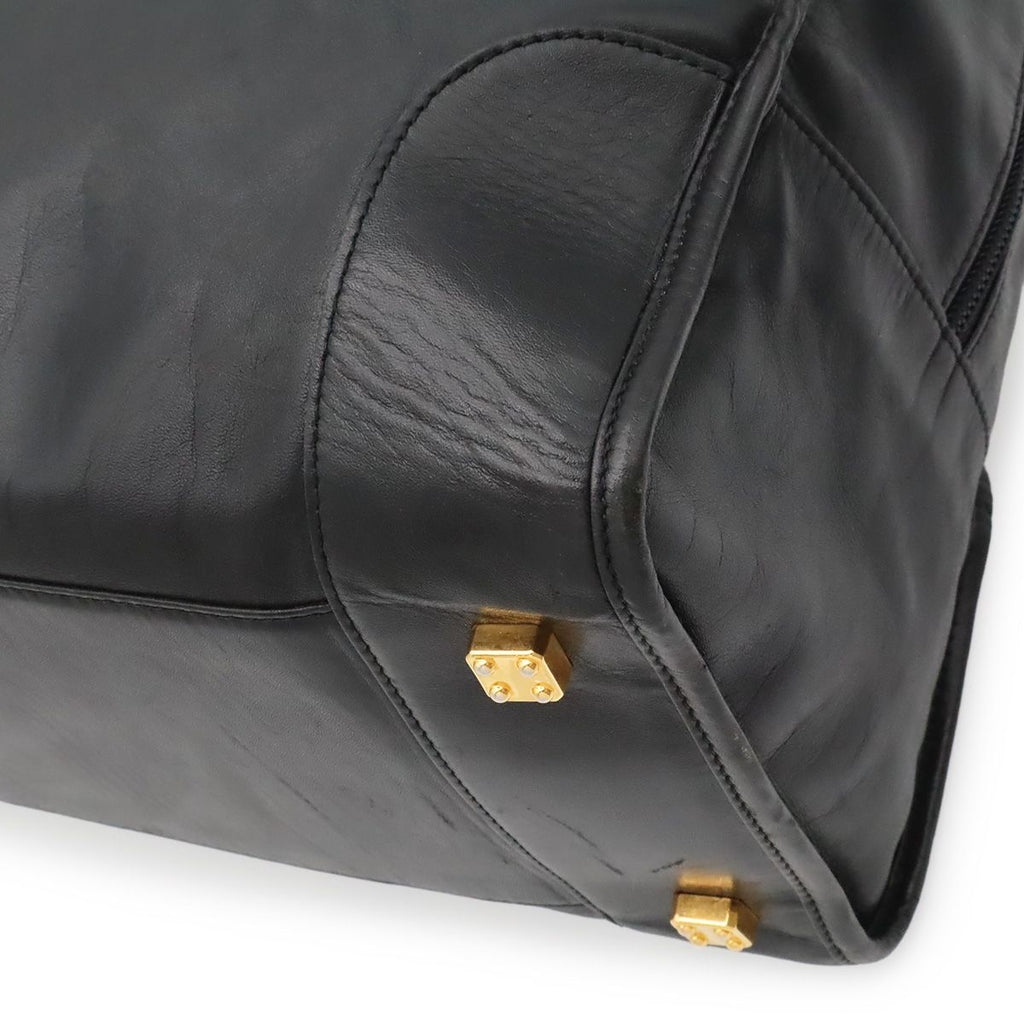Loewe Amazona 40 Anagram Boston Bag Purse Leather Black Gold — view 3