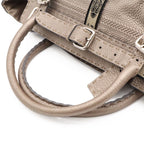 Fendi Selleria Large Villa Borghese Handbag Leather Gray Ju Silver — view 4