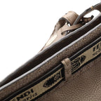 Fendi Selleria Large Villa Borghese Handbag Leather Gray Ju Silver — view 7