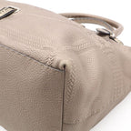 Fendi Selleria Large Villa Borghese Handbag Leather Gray Ju Silver — view 3
