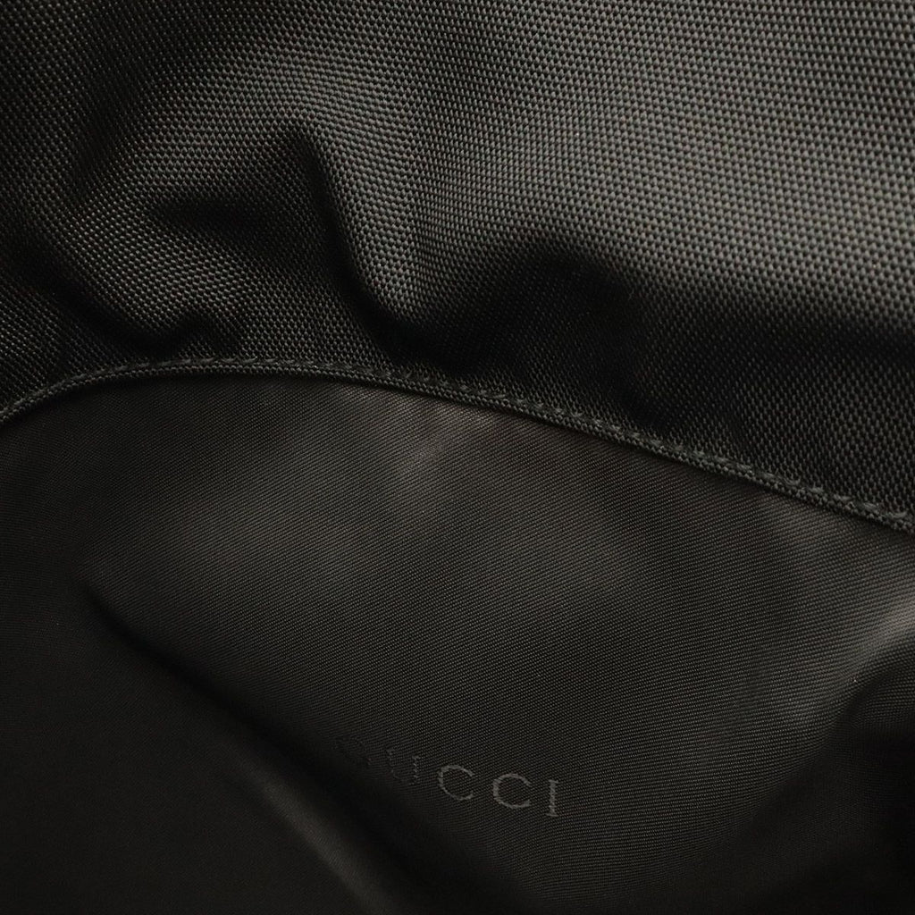 Gucci Jackie Backpack Nylon Leather Black Silver — view 7