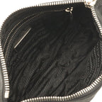 Prada Tessuto Light Shoulder Bag Nylon Leather Nero Black Silver — view 7