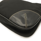 Prada Tessuto Light Shoulder Bag Nylon Leather Nero Black Silver — view 3