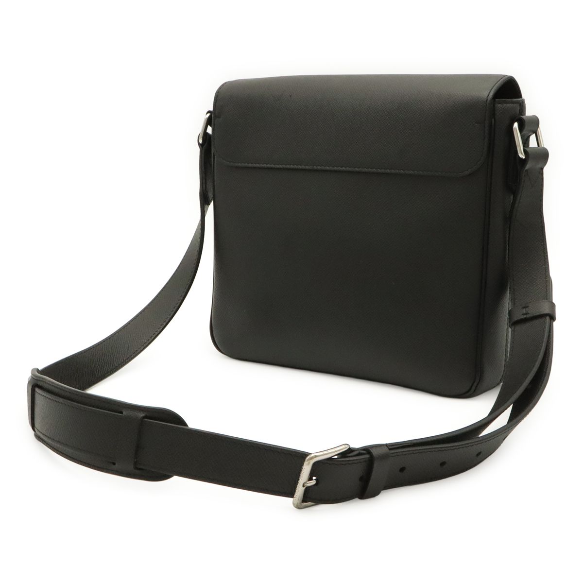 Louis Vuitton Taiga Roman PM Shoulder Bag Crossbody Leather Ardoise Black — view 2