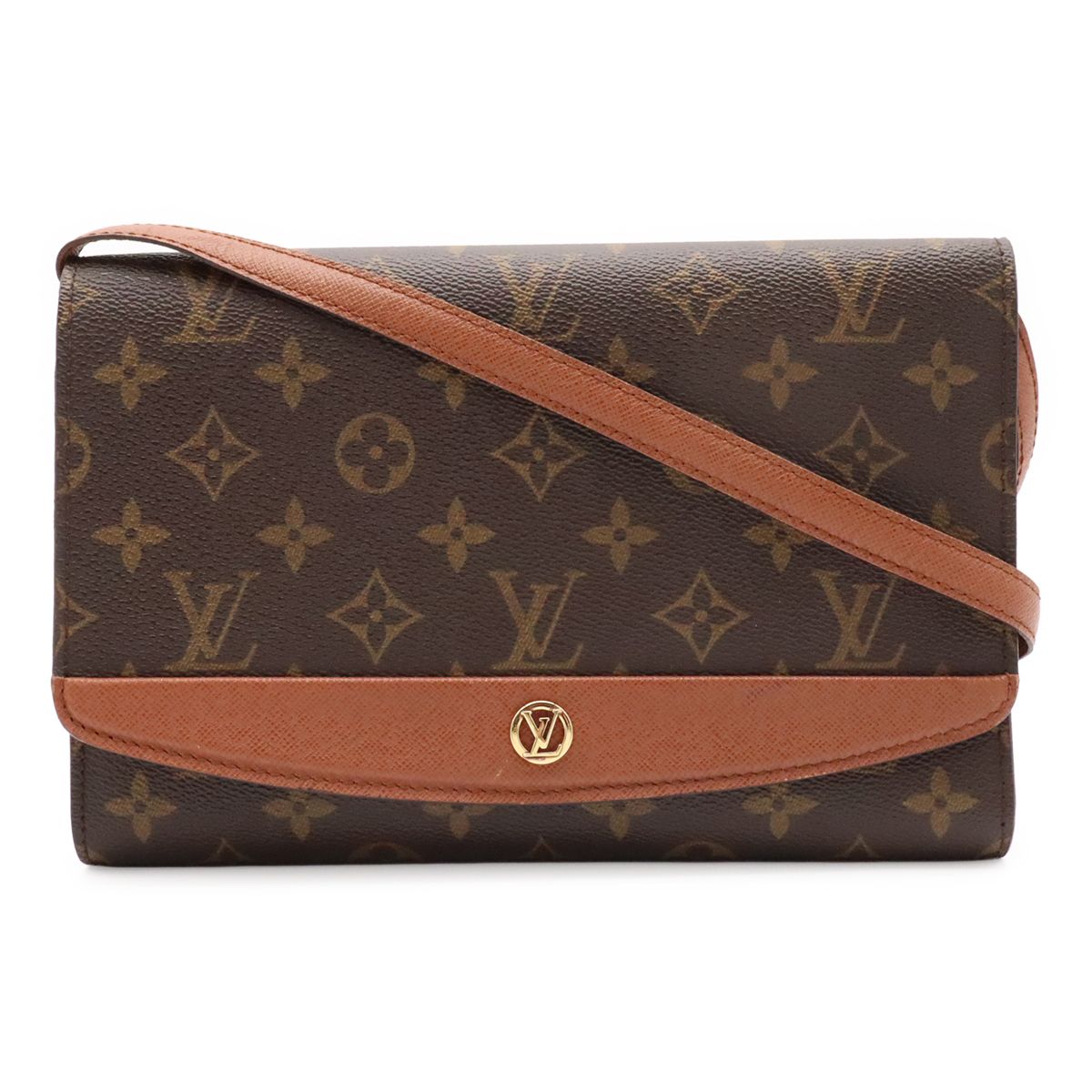 Louis Vuitton Monogram Bordeaux 24 Shoulder Bag Crossbody 2-Way Clutch