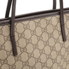 Gucci GG Supreme Plus Tote 2-Way Shoulder Bag Crossbody Leather Beige Dark Brown — view 7