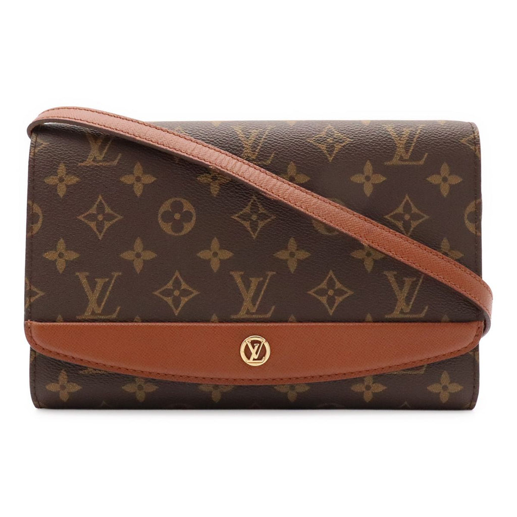 Louis Vuitton Monogram Bordeaux 24 Shoulder Bag Crossbody 2-Way Clutch