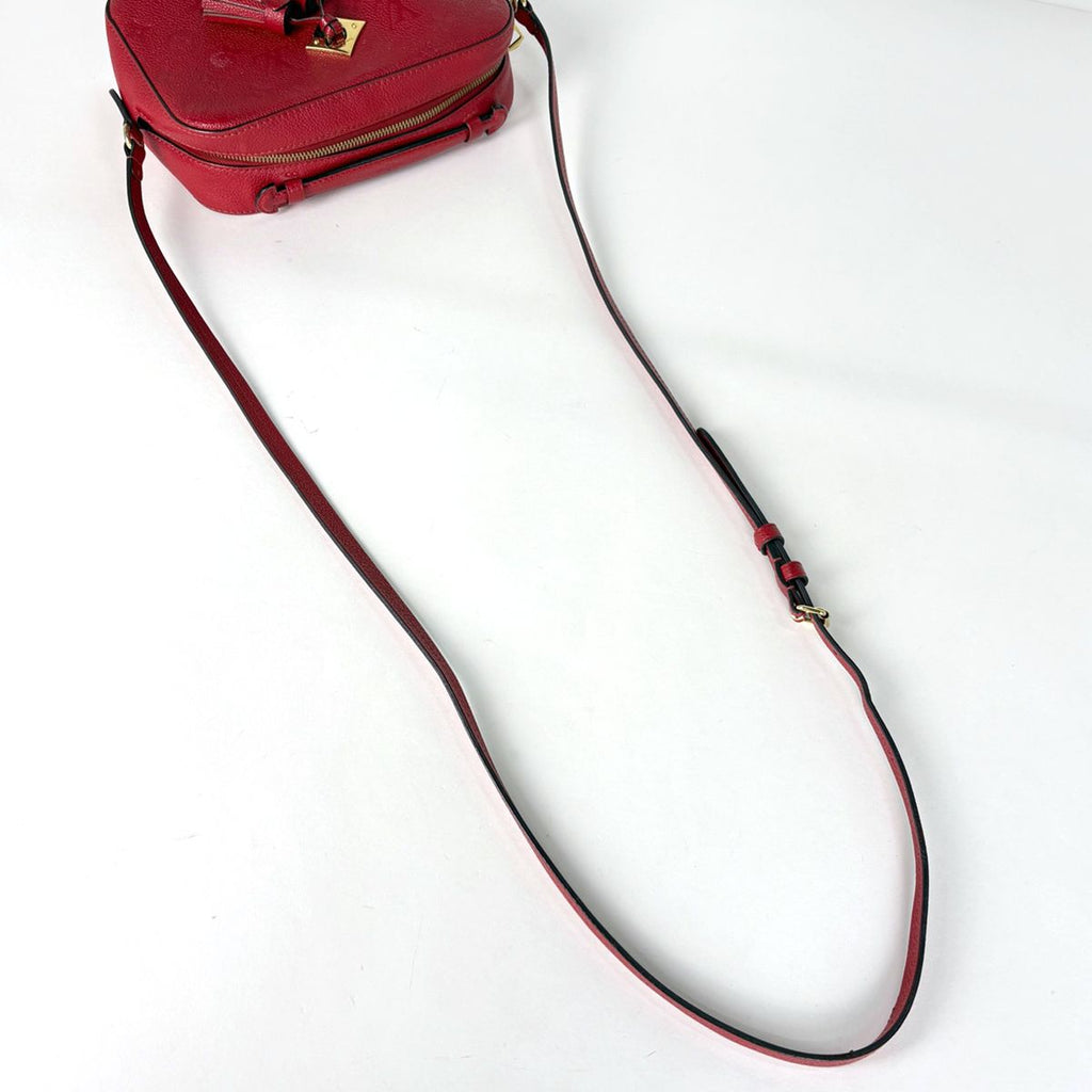 Louis Vuitton Saintonge Shoulder Bag Fringe Pochette Monogram Empreinte Scarlet — view 7