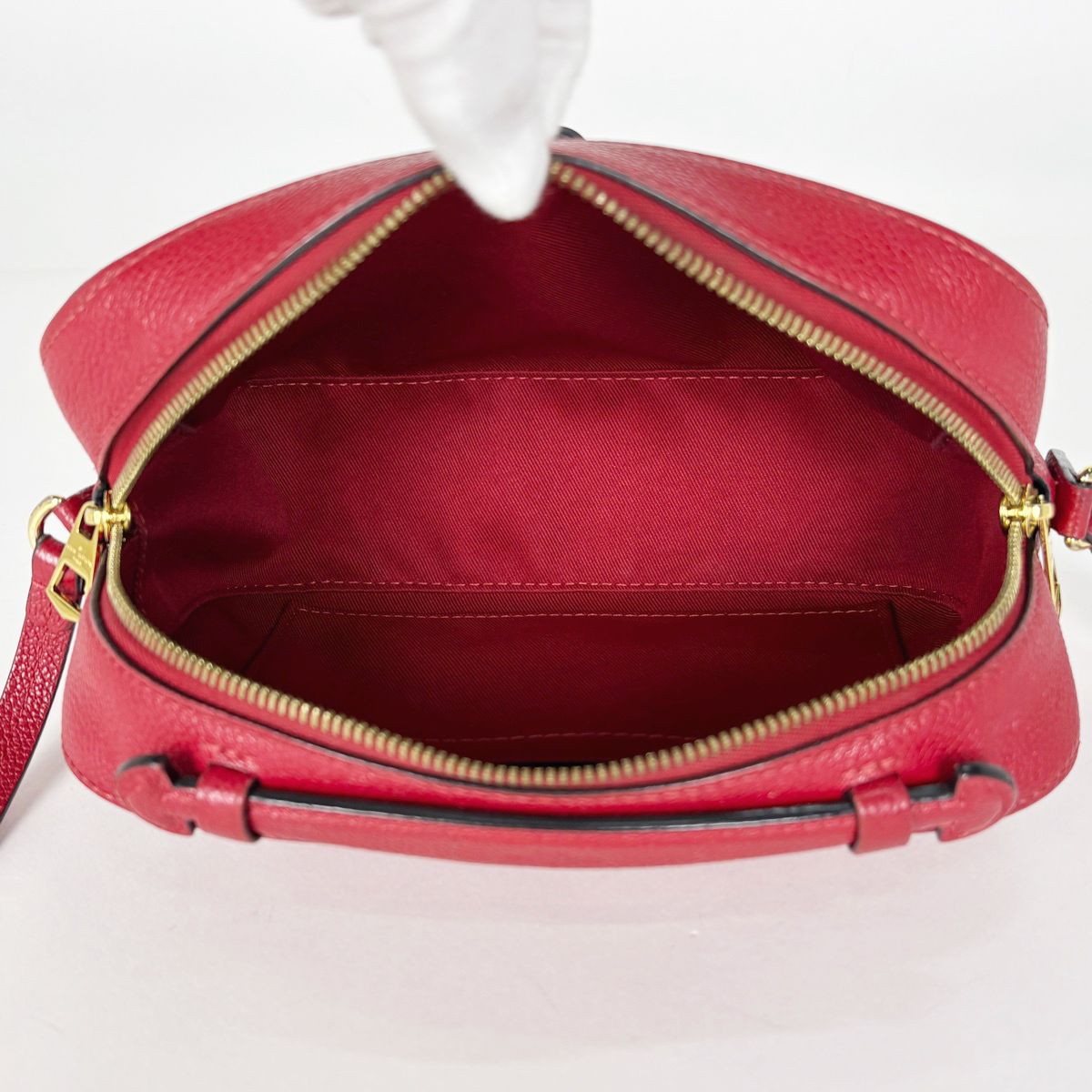 Louis Vuitton Saintonge Shoulder Bag Fringe Pochette Monogram Empreinte Scarlet — view 8