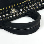 Prada Tote Canapa 2-Way Studded Canvas Nero — view 4