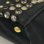 Prada Tote Canapa 2-Way Studded Canvas Nero — view 3