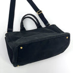 Prada Tote Canapa 2-Way Studded Canvas Nero — view 2