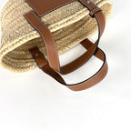 Loewe Basket Bag Small Handbag Bag Anagram Palm Leaf Raffia Beige Brown — view 6