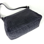 Fendi Shoulder Bag Zucchino Mamma Bucket Canvas Black 8 — view 2