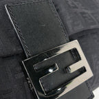 Fendi Shoulder Bag Zucchino Mamma Bucket Canvas Black 8 — view 4