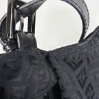 Fendi Shoulder Bag Zucchino Mamma Bucket Canvas Black 8 — view 8