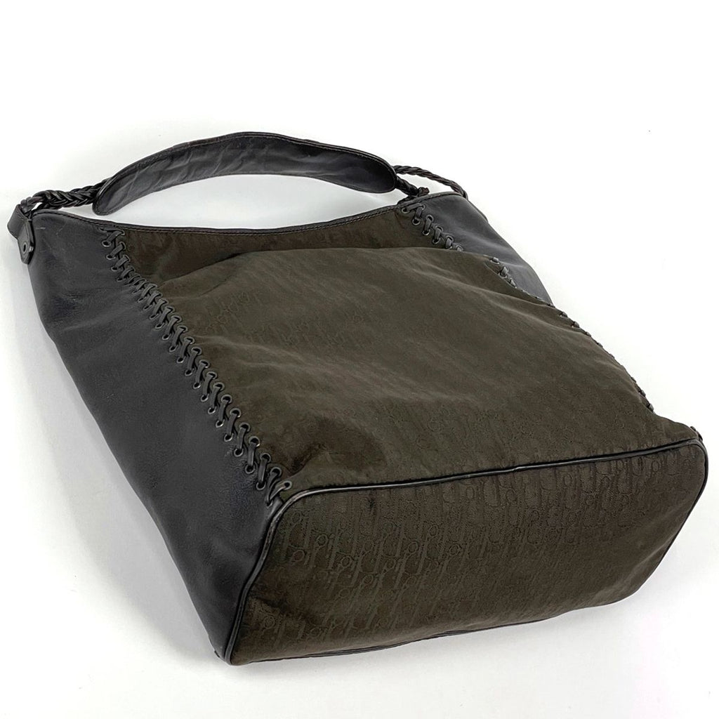 Dior Shoulder Bag Trotter Pattern Nylon Brown — view 2