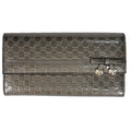 Gucci Wallet Micro Guccissima Signature Ribbon Enamel Patent Leather Gray