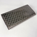 Gucci Wallet Micro Guccissima Signature Ribbon Enamel Patent Leather Gray — view 2