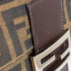 Fendi Shoulder Bag Zucchini Mamma Baguette Canvas Brown — view 4