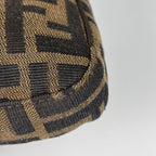 Fendi Shoulder Bag Zucchini Mamma Baguette Canvas Brown — view 3