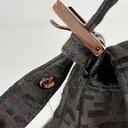 Fendi Shoulder Bag Zucchino Mamma Bucket Canvas Brown 8 — view 5