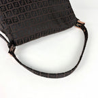 Fendi Shoulder Bag Zucchino Mamma Bucket Canvas Brown 8 — view 6