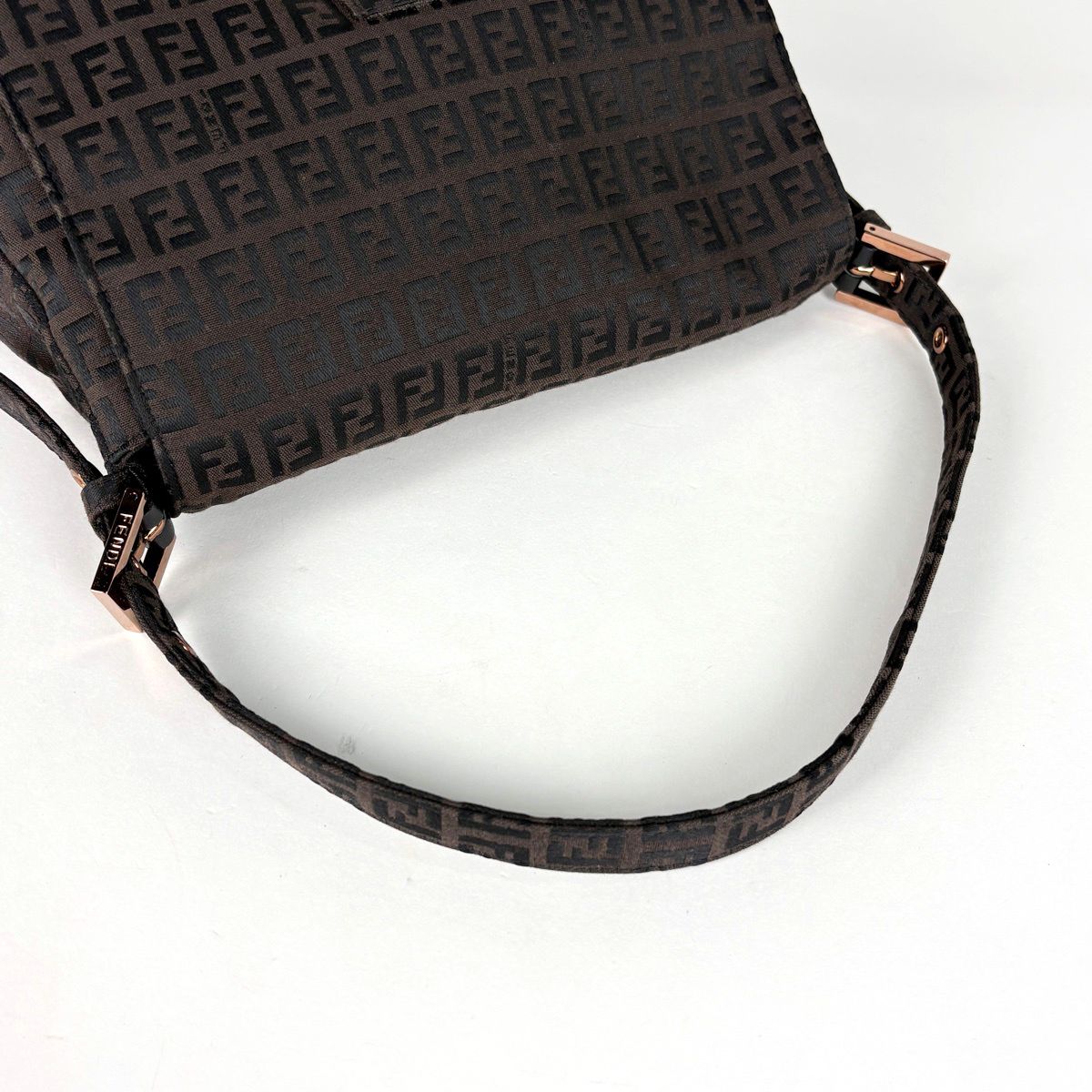 Fendi Shoulder Bag Zucchino Mamma Bucket Canvas Brown 8 — view 6