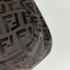 Fendi Shoulder Bag Zucchino Mamma Bucket Canvas Brown 8 — view 3