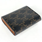 Celine Trifold Wallet Triomphe Mini Black Brown — view 2