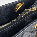 Chanel Tote CC Logo Caviar Leather Black — view 8
