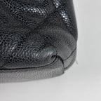 Chanel Tote CC Logo Caviar Leather Black — view 3