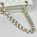 Chanel Shoulder Bag CC Logo Quilted Caviar Leather White — view 5