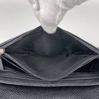 Chanel Chain Wallet CC Logo Half Moon Caviar Leather Black Shoulder — view 6