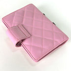 Chanel Notebook Book Cover CC Logo Cambon Line Leather Pink Agenda — view 2