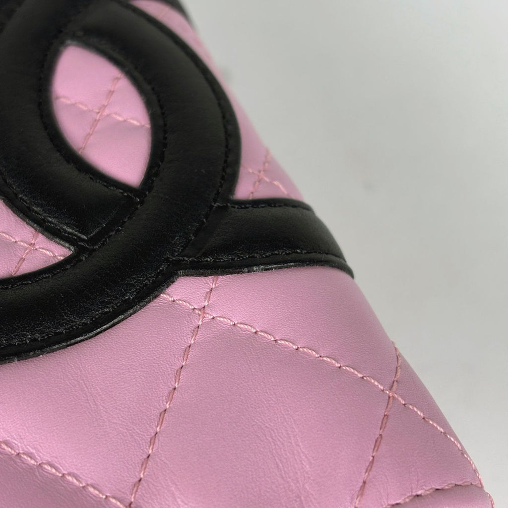 Chanel Notebook Book Cover CC Logo Cambon Line Leather Pink Agenda — view 5