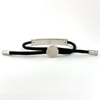 Louis Vuitton Bracelet LV Space Metal Nylon Silver Black — view 3