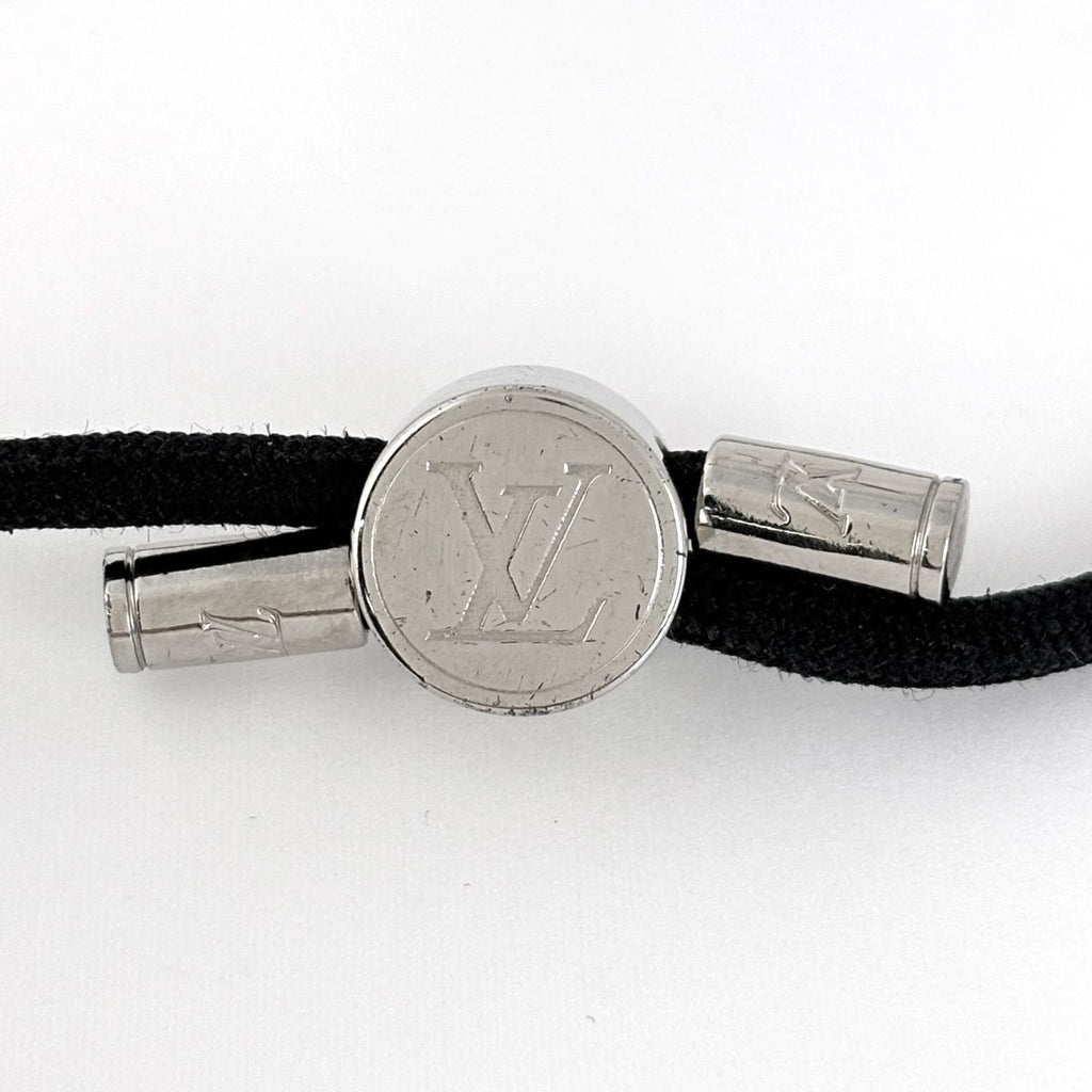 Louis Vuitton Bracelet LV Space Metal Nylon Silver Black — view 4