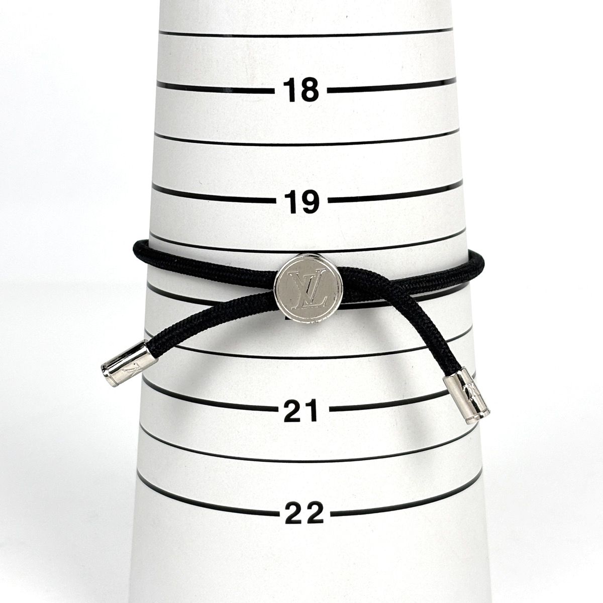 Louis Vuitton Bracelet LV Space Metal Nylon Silver Black — view 5