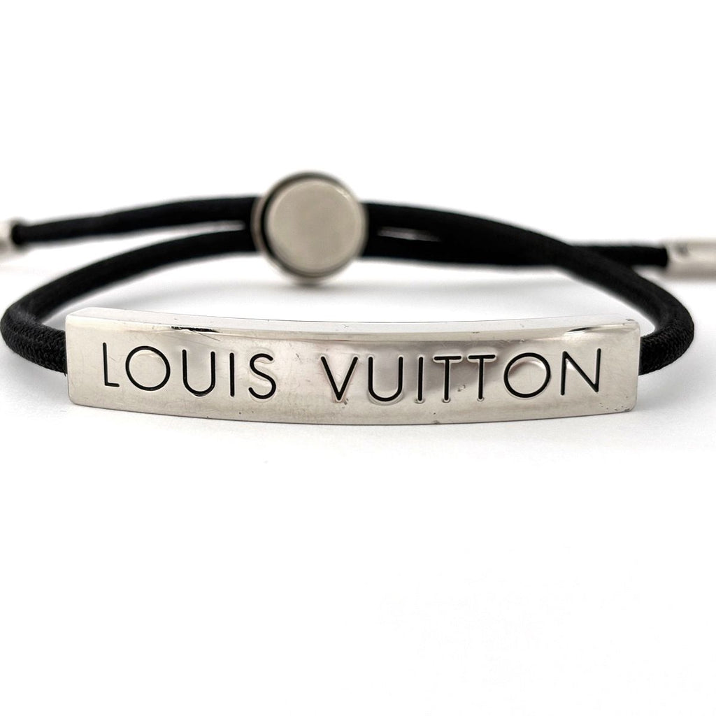 Louis Vuitton Bracelet LV Space Metal Nylon Silver Black — view 2