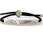 Louis Vuitton Bracelet LV Space Metal Nylon Silver Black — view 2