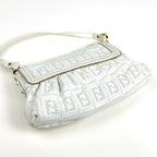 Fendi Shoulder Bag Zucchini Leather White — view 2