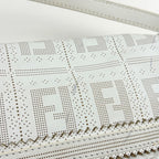 Fendi Shoulder Bag Zucchini Leather White — view 6