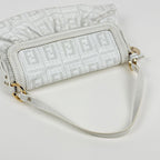 Fendi Shoulder Bag Zucchini Leather White — view 9